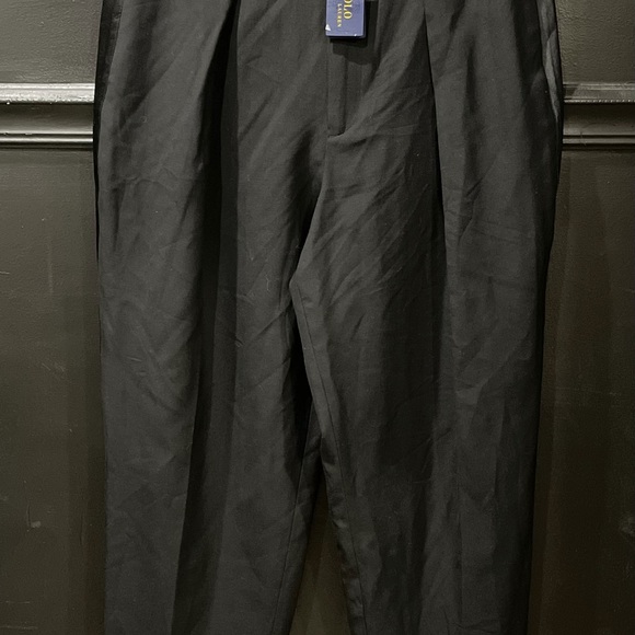 Polo Ralph Lauren Women’s Satin Stripe Wool Crop Pants Size 12 - Picture 2 of 6